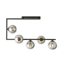 Deckenleuchte Rauchglas Metall 83 cm lang H: 55 cm...