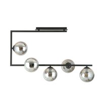 Deckenleuchte Rauchglas Metall 83 cm lang H: 55 cm...