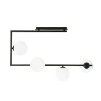Deckenlampe Schwarz Weiß L: 83 cm H: 55 cm Metall...