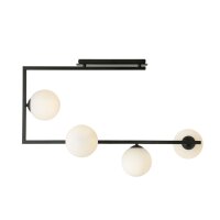 Deckenlampe Schwarz Weiß L: 83 cm H: 55 cm Metall...