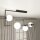 Deckenlampe Schwarz Weiß L: 83 cm H: 55 cm Metall Glas 4x E14