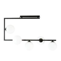 Deckenleuchte groß L: 83 cm H: 55 cm Metall Glas...