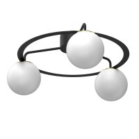 Blendarme Deckenlampe Glas Metall Schwarz Weiß Gold...