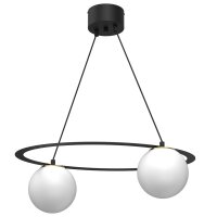 Pendelleuchte E27 blendarm in Schwarz Wei&szlig; Gold L:70 cm