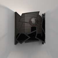 Dekorative Wandlampe Metall Schwarz B:26 cm E27 Modern