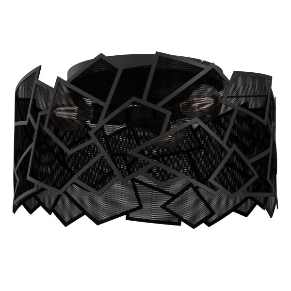 Dekorative Wandlampe Metall Schwarz B:49,5 cm Modern
