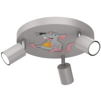 Deckenleuchte Kinderzimmer 3-flammig Grau &Oslash; 30 cm...