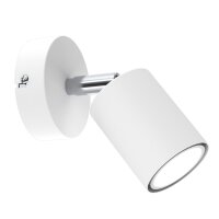 Wandlampe Wei&szlig; &Oslash; 8 cm schwenkbar GU10 Metall Kinderzimmer