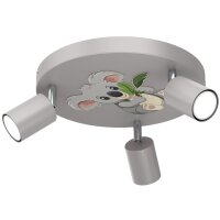 Deckenlampe Grau &Oslash; 30 cm schwenkbar GU10 Metall...