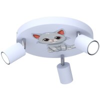 Deckenleuchte Kinder Blau &Oslash; 30 cm schwenkbar GU10...