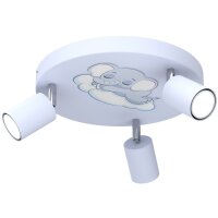 Kinderzimmerleuchte Metall &Oslash; 30 cm Blau schwenkbar...