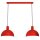 Pendelleuchte Rot Metall L:84 cm E27 Loft dekorativ