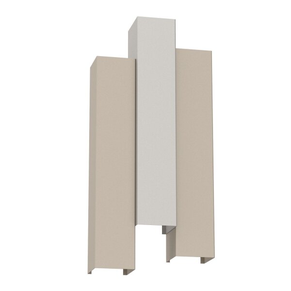 Wandlampe Metall Beige Hellgrau H:72 cm GU10 indirekt