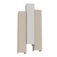 Wandlampe Metall Beige Hellgrau H:72 cm GU10 indirekt