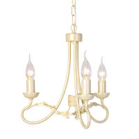 L&uuml;ster GOTICA 6 Creme 3xE14 k&uuml;rzbar Rustikal Lampe