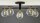 Deckenlampe Metall Glas G9 B:76 cm in Schwarz Gold