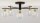 Deckenlampe Metall Glas G9 B:76 cm in Schwarz Gold