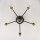 Deckenlampe Metall Glas G9 B:76 cm in Schwarz Gold