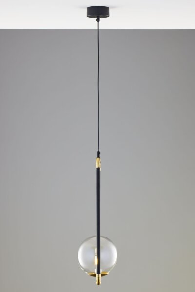 Pendelleuchte Modern Metall Glas G9 L:40 cm Kugel