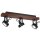 Deckenspot Holz Metall Schwarz L:75 cm GU10 verstellbar
