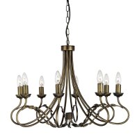 L&uuml;ster GOTICA 6 Antik Gold &Oslash;70cm k&uuml;rzbar Esstisch