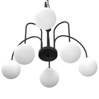 Hängelampe 6-flammig Glas Metall Ø65 cm E14...