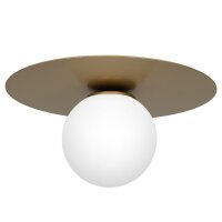 Deckenleuchte Glas Metall Gold Ø35 cm rund E14...