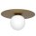Deckenleuchte Glas Metall Gold Ø35 cm rund E14 blendarm