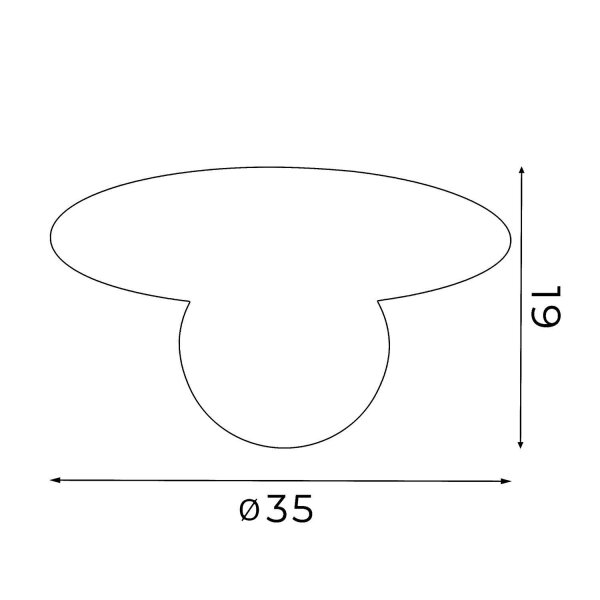 Deckenleuchte Glas Metall Weiß Ø35 cm rund E14 blendarm