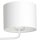 Wandlampe Weiß Stoffschirm Metall E27 H:24 cm blendarm