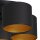 Deckenleuchte Stoff Metall Schwarz Gold E27 rund Ø58 cm