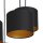 Blendarme Hängelampe Schwarz Gold Stoff Metall 5-flmg