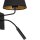 Wandleuchte Schwarz Gold Stoff konisch Lesearm E27 G9
