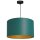 Pendelleuchte Stoff Metall Petrol Gold &Oslash;40 cm gem&uuml;tlich