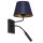 Wandlampe Blau Gold Stoff Lesearm E27 G9 konisch