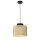 H&auml;ngelampe Jute Metall &Oslash;25 cm rund E27 nat&uuml;rlich