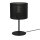 Runde Tischlampe Metall E27 34 cm hoch in Schwarz