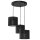 Pendelleuchte Metall Schwarz &Oslash;45 cm E27 Loft 3-flammig