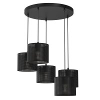 Pendelleuchte Metall Schwarz Ø58 cm E27 Loft...