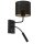 Wandleuchte Metall Schwarz Gold E27 G9 Lesearm Schalter