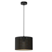 Hängelampe Metall in Schwarz Gold Ø25 cm rund...