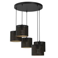 Pendelleuchte in Schwarz Gold Ø58 cm E27 Loft...