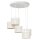Pendelleuchte in Wei&szlig; Gold &Oslash;58 cm E27 Loft 5-flammig