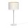 Runde Tischlampe in Wei&szlig; Gold E27 56 cm gro&szlig; Metall