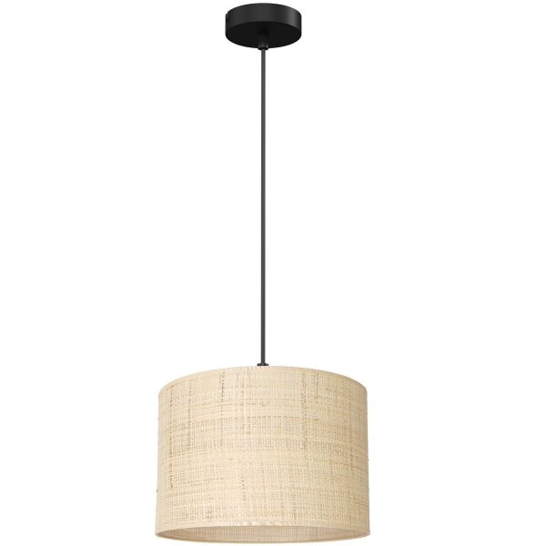 Runde Hängelampe in Schwarz Natur Ø25 cm E27 Loft