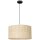 Runde H&auml;ngelampe Rattan Metall &Oslash;40 cm E27 Schwarz Natur