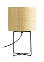 Nachttischlampe Metall Rattan E27 31 cm dekorativ
