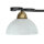 Deckenlampe Glas Metall Schwarz Weiß Messing 3-flammig