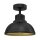 Loft Deckenlampe Metall Schwarz Gold H:23 cm dekorativ