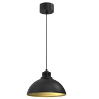 Loft Hängelampe Schwarz Gold Metall Ø30 cm...